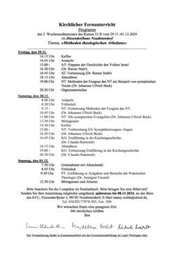 Programm WS 2 33 B